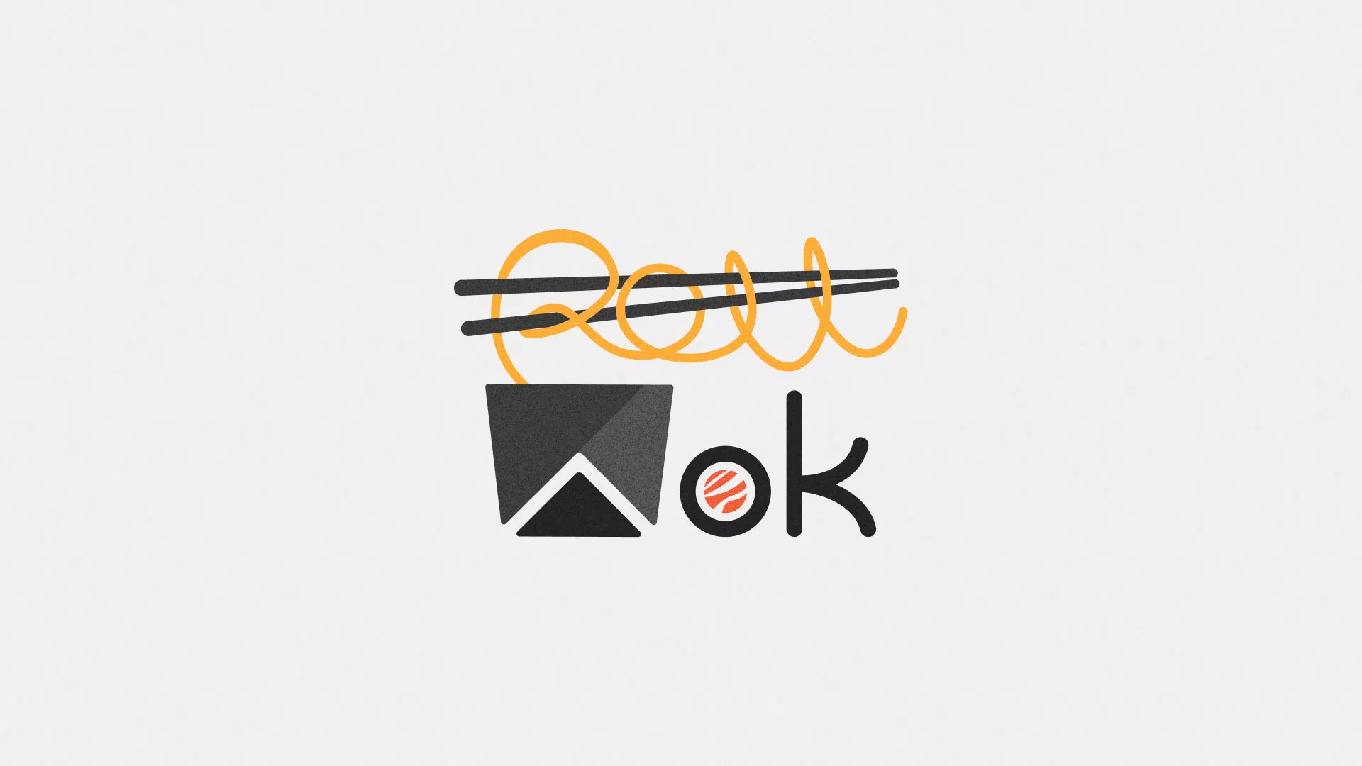 Разработка логотипа суши-бара «Roll Wok Club» в Катав-Ивановске